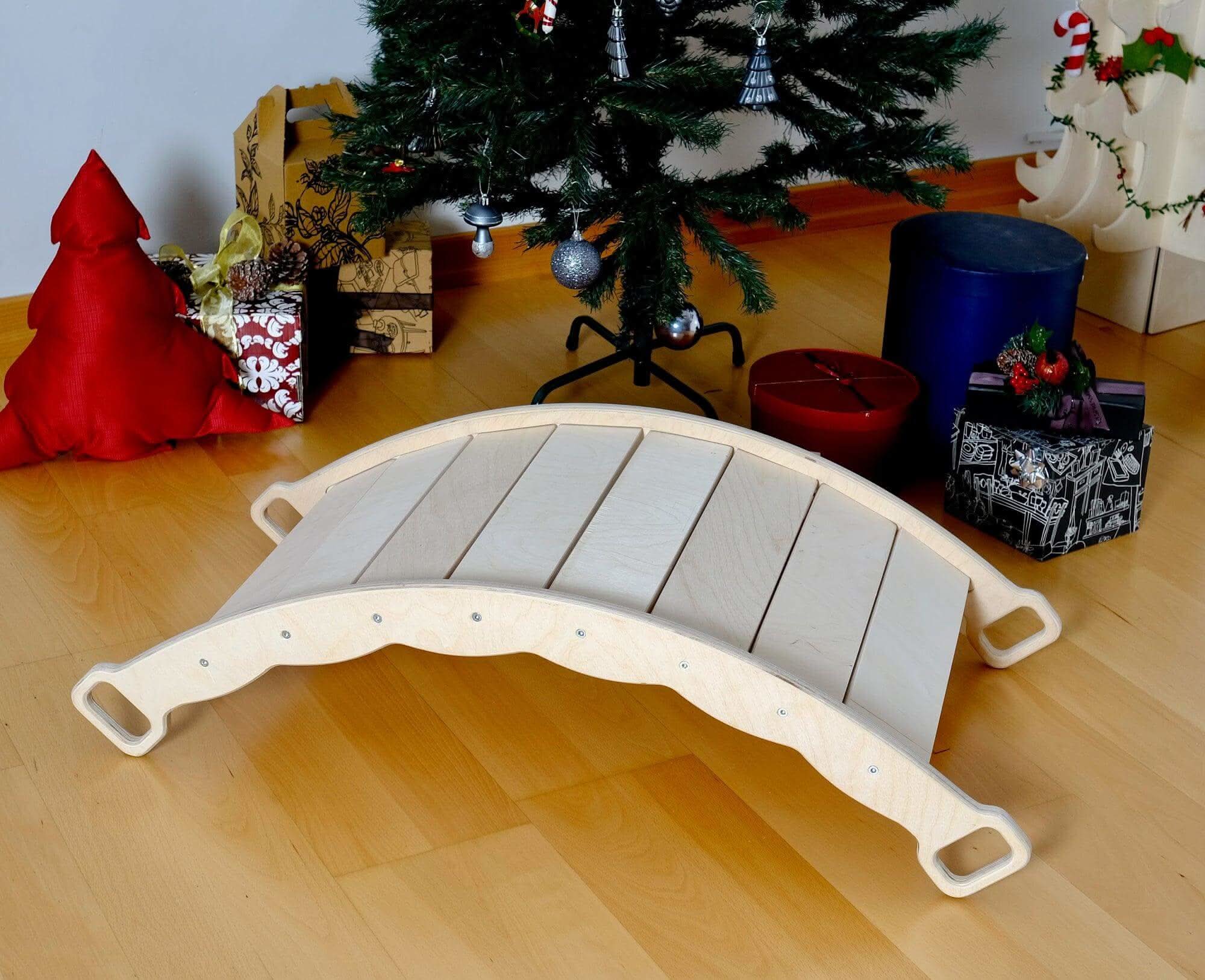 Xl Wooden Balance Board For Toddlers Montessori Balance Toy With Pillow