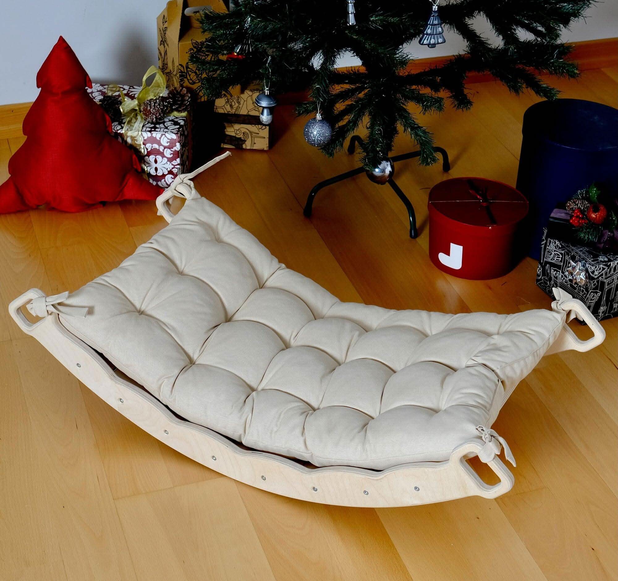 Xl Wooden Balance Board For Toddlers Montessori Balance Toy With Pillow