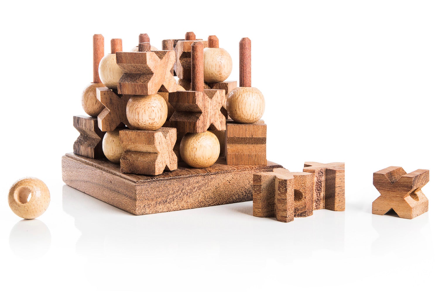 3d Tic Tac Toe - Wooden Xoxo Game