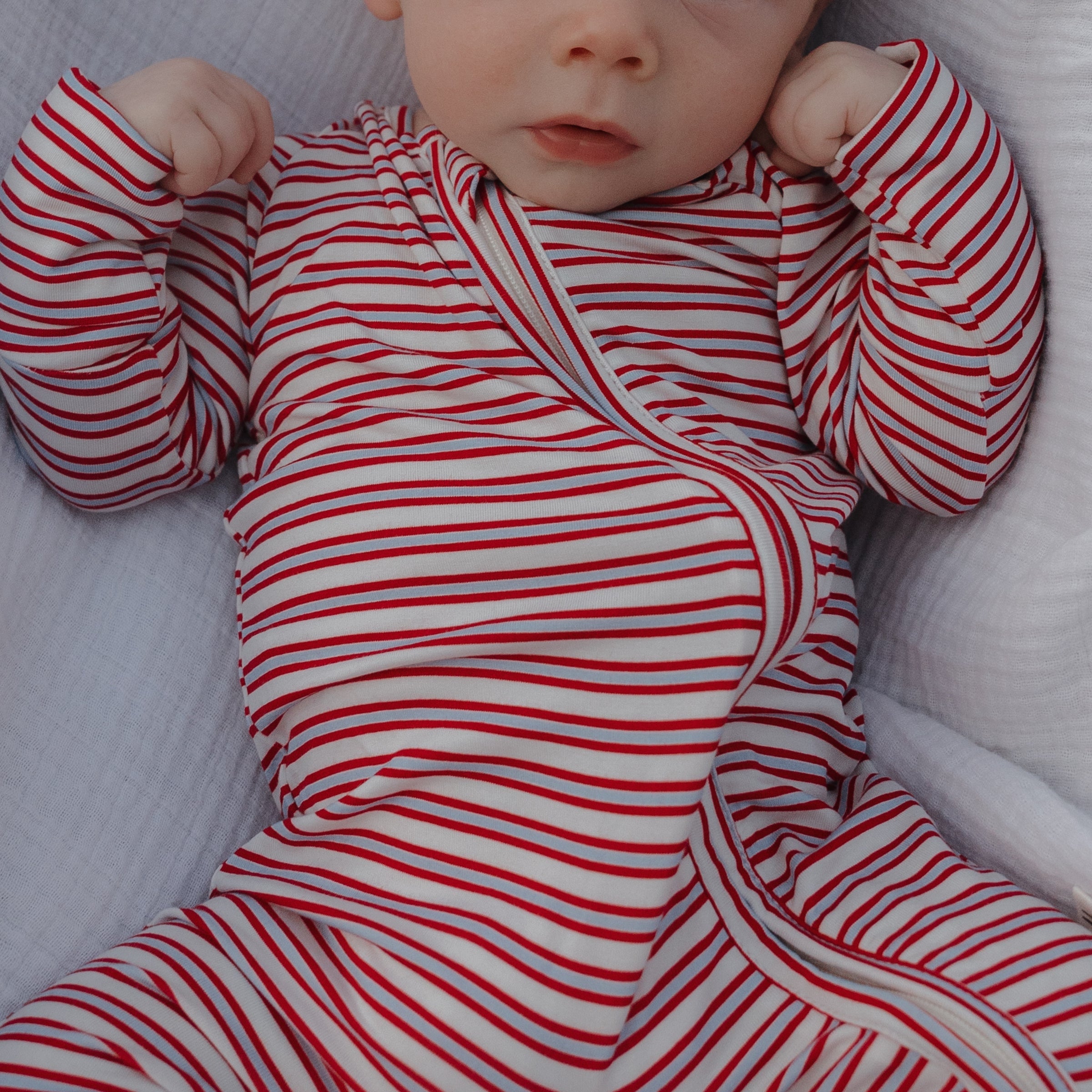 Bamboo Zip Pajamas | Heritage Stripe