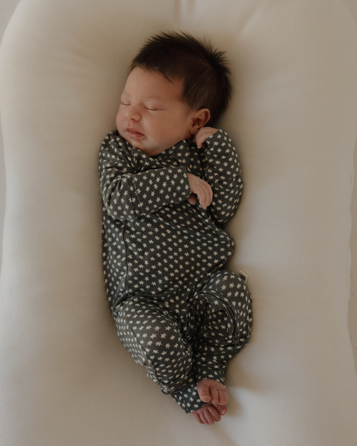 Bamboo Zip Pajamas | Green Flowers