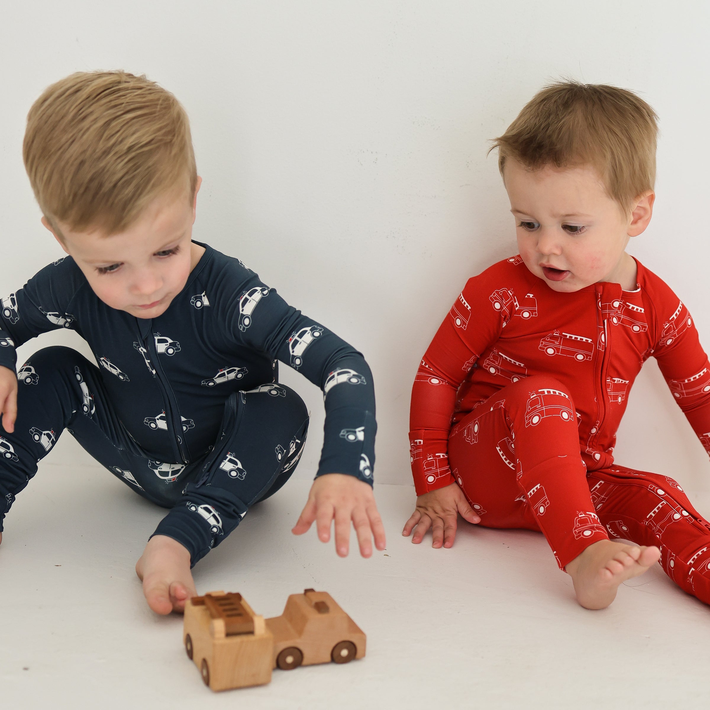 Bamboo Zip Pajamas | Fire Truck