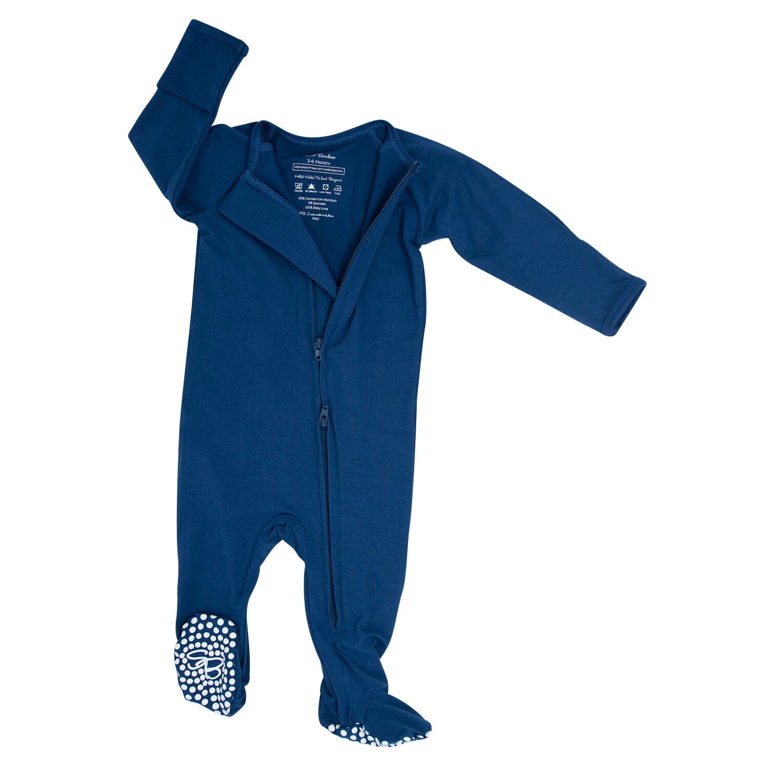Zipper Footie - Deep Navy
