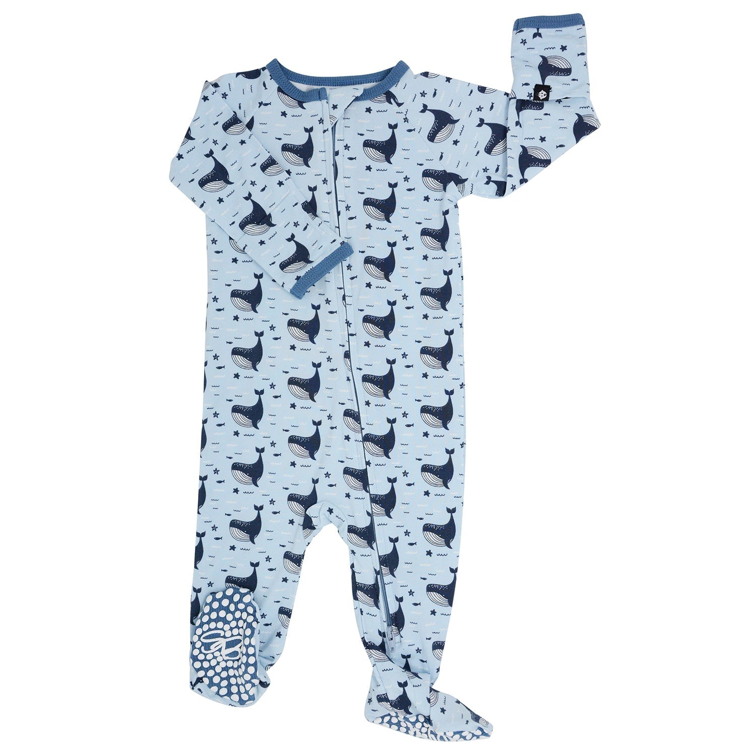 Zipper Footie - Whale
