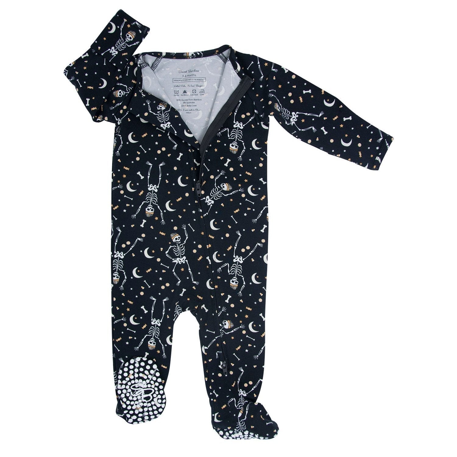 Zipper Footie Bag O' Bones