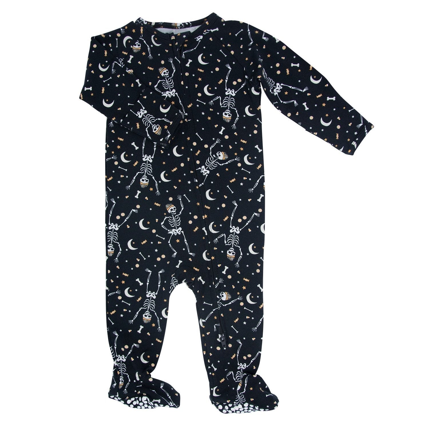 Zipper Footie Bag O' Bones