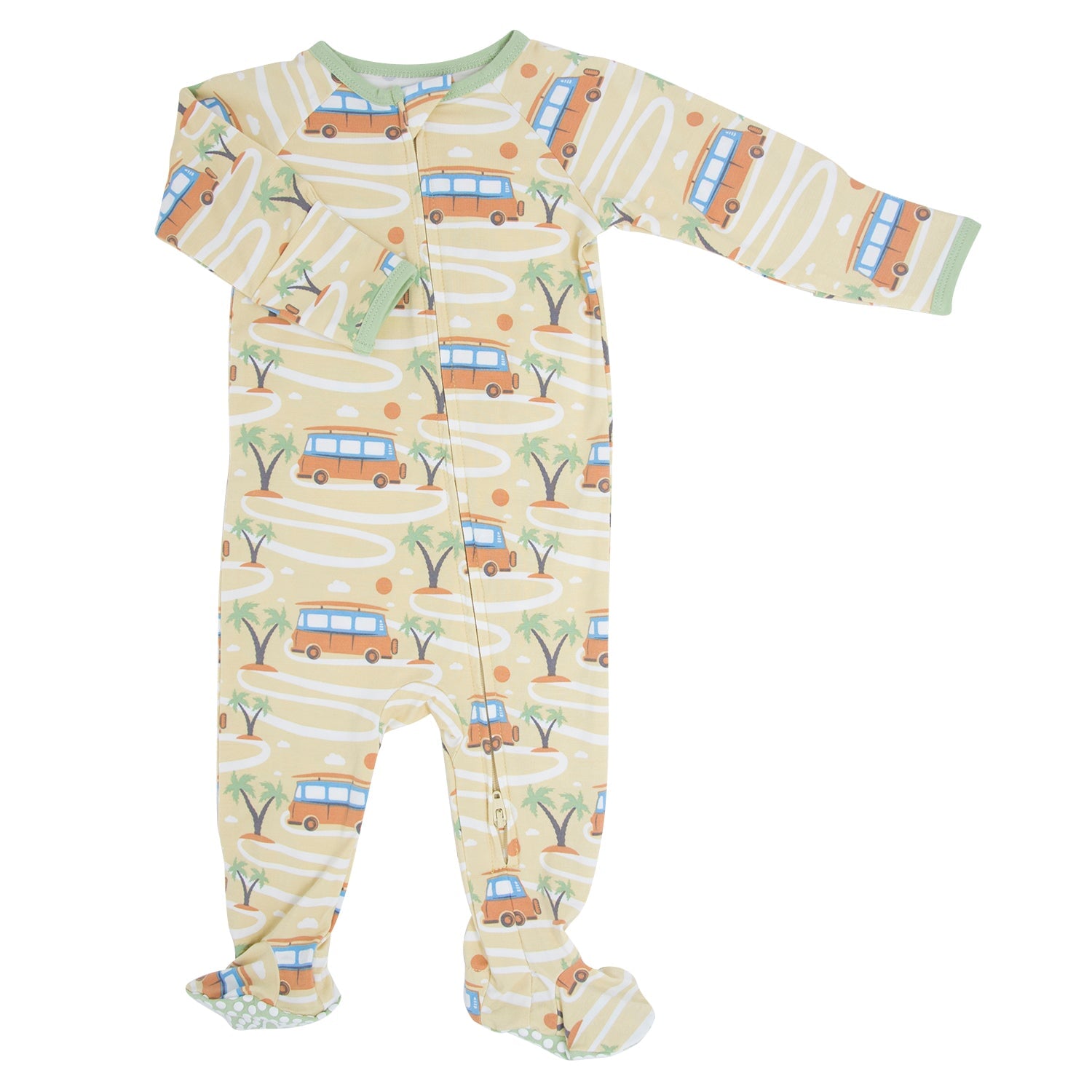 Zipper Footie - Surf Van