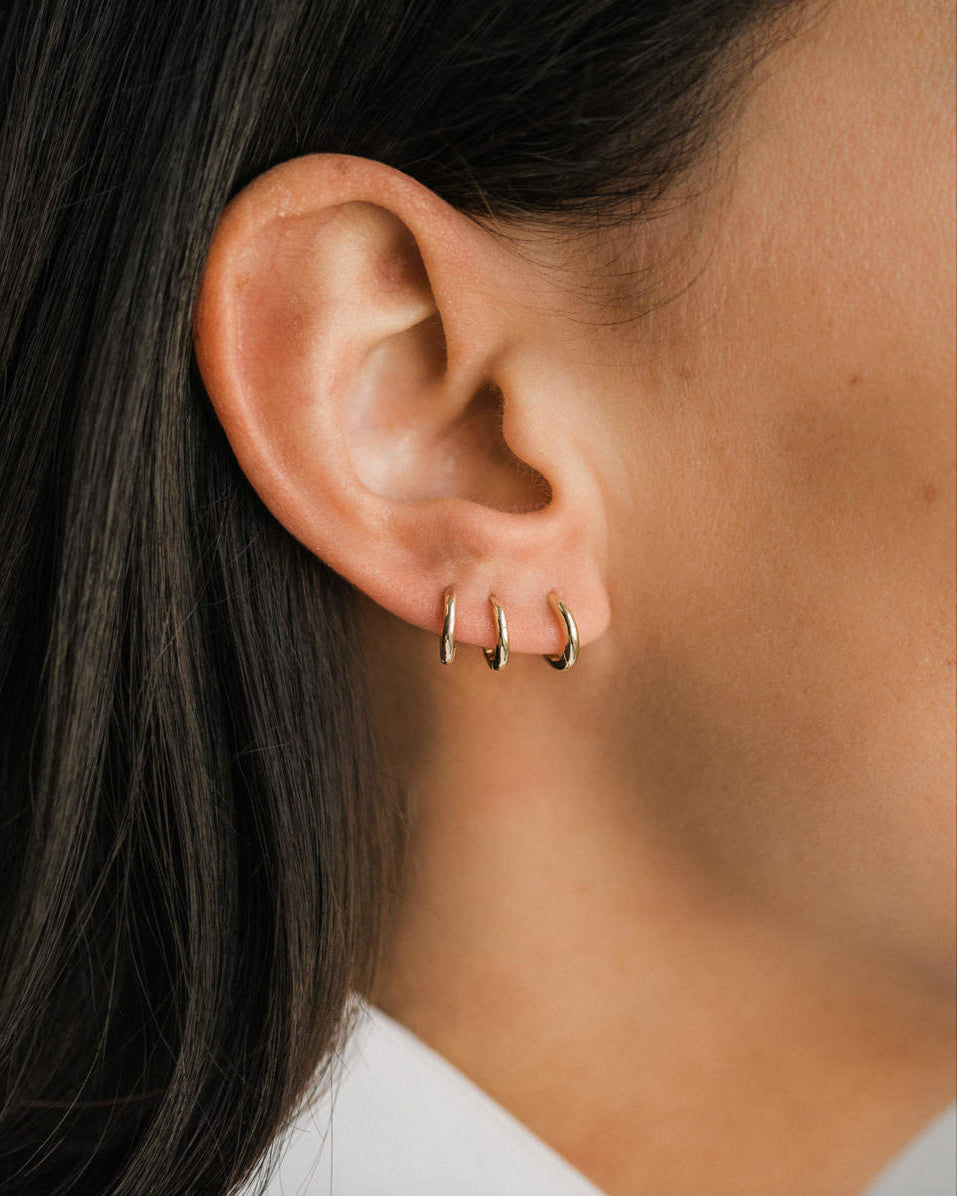 14k Gold Mini Huggie Earrings