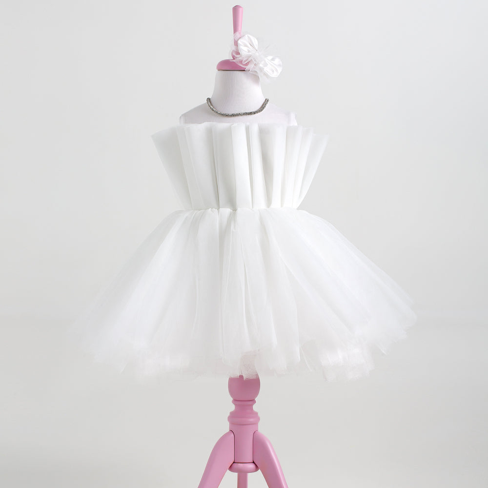 Eliza White Party Dress