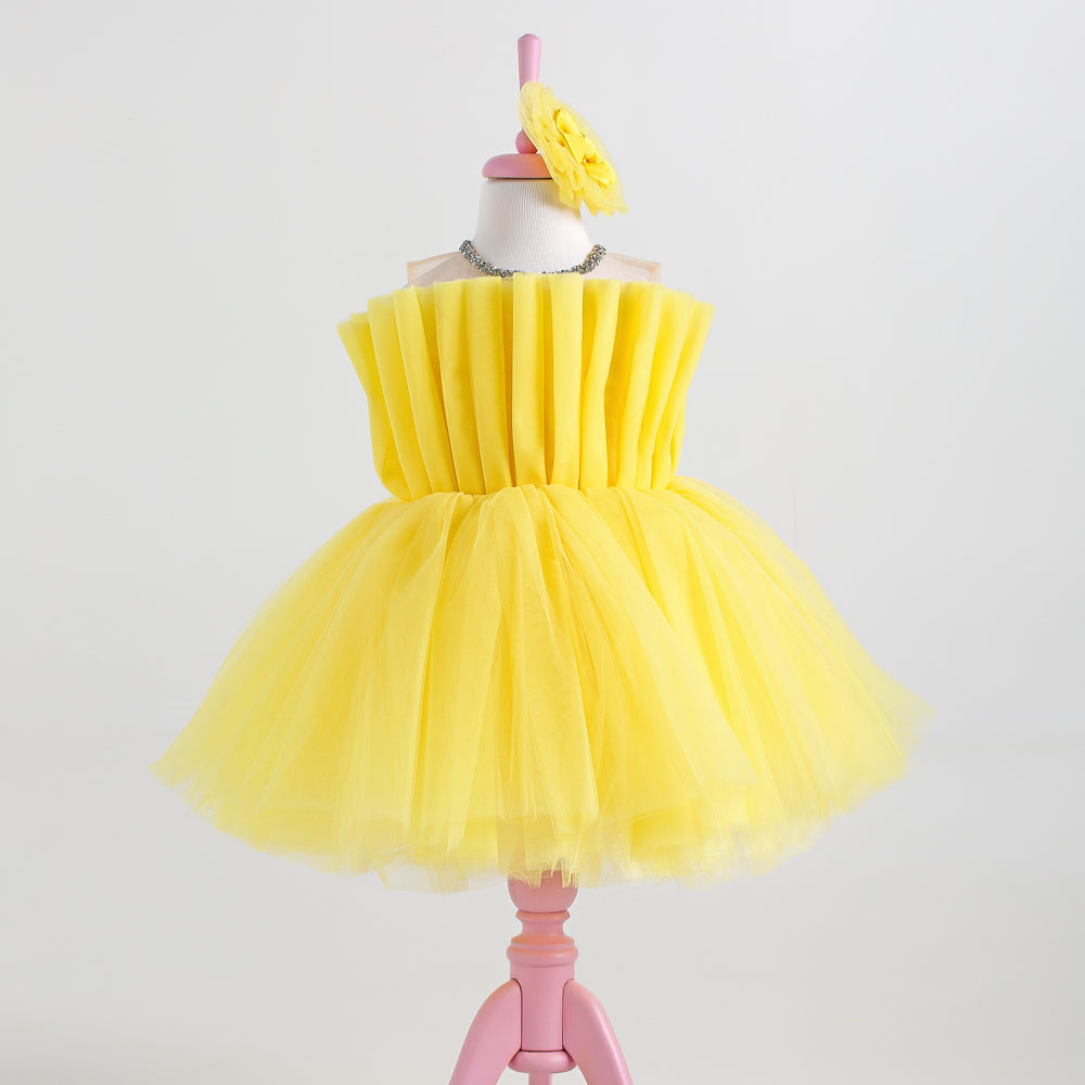 Eliza Yellow Party Dress