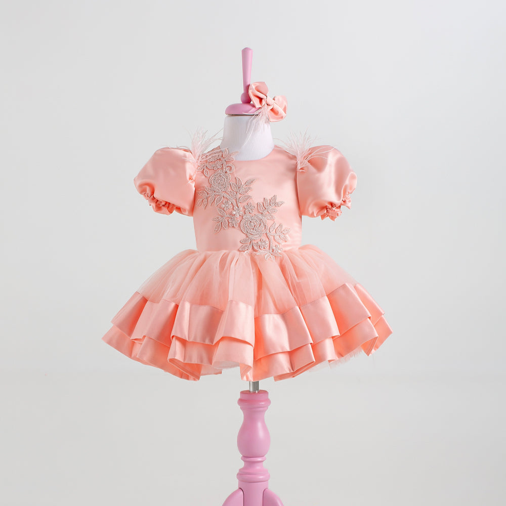Linda Peach Party Dress