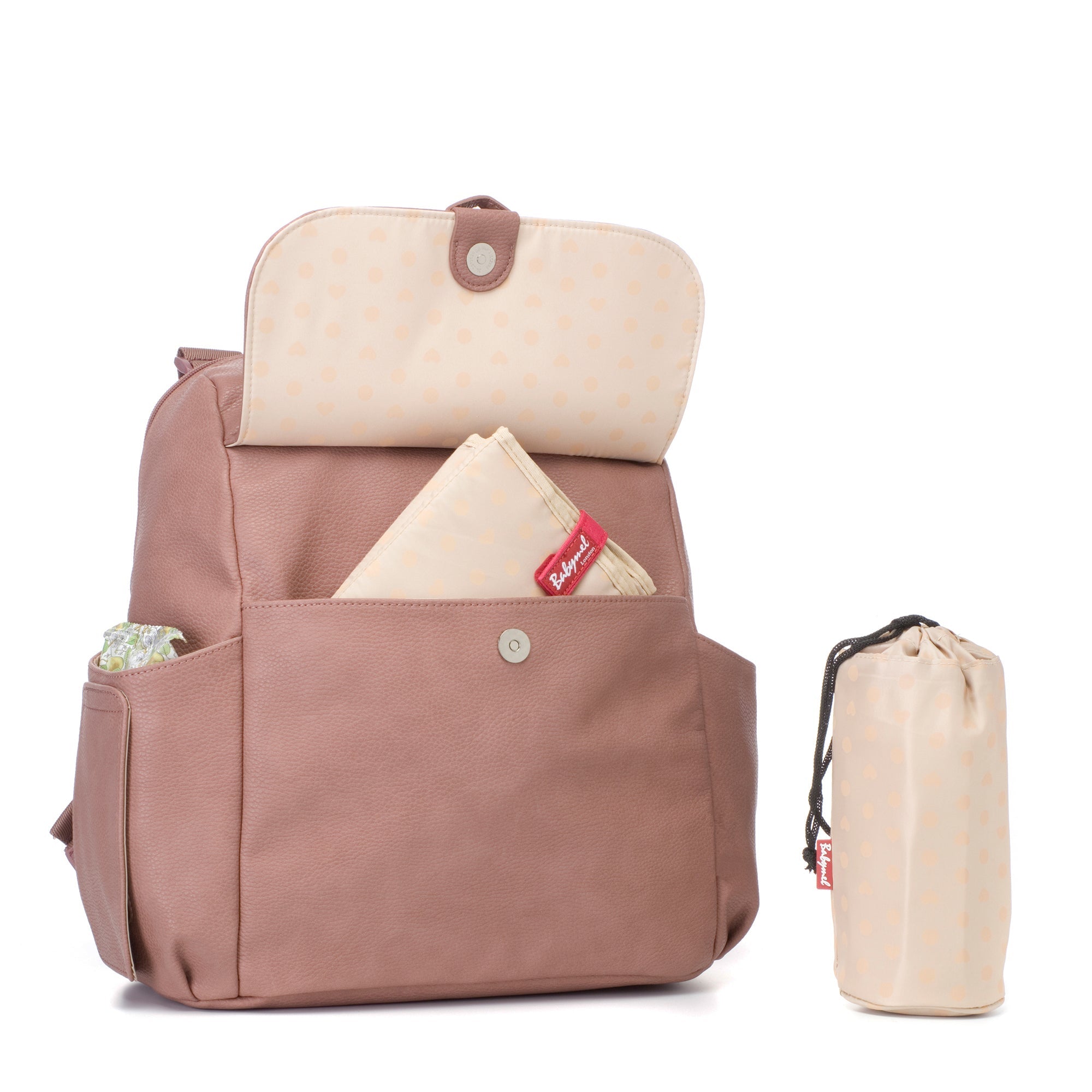 Robyn Vegan Leather Convertible Backpack Dusty Pink