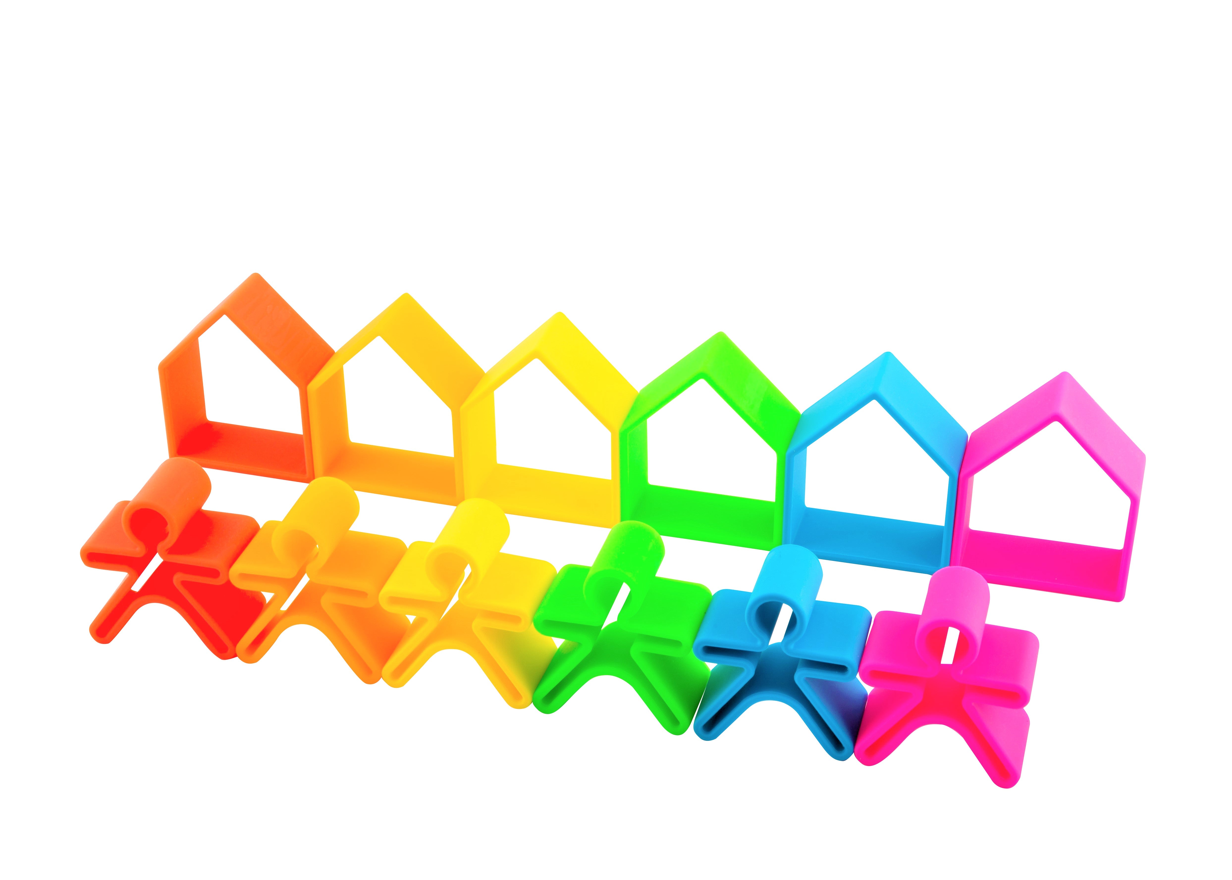 Neon Kids & Houses 6 Pack