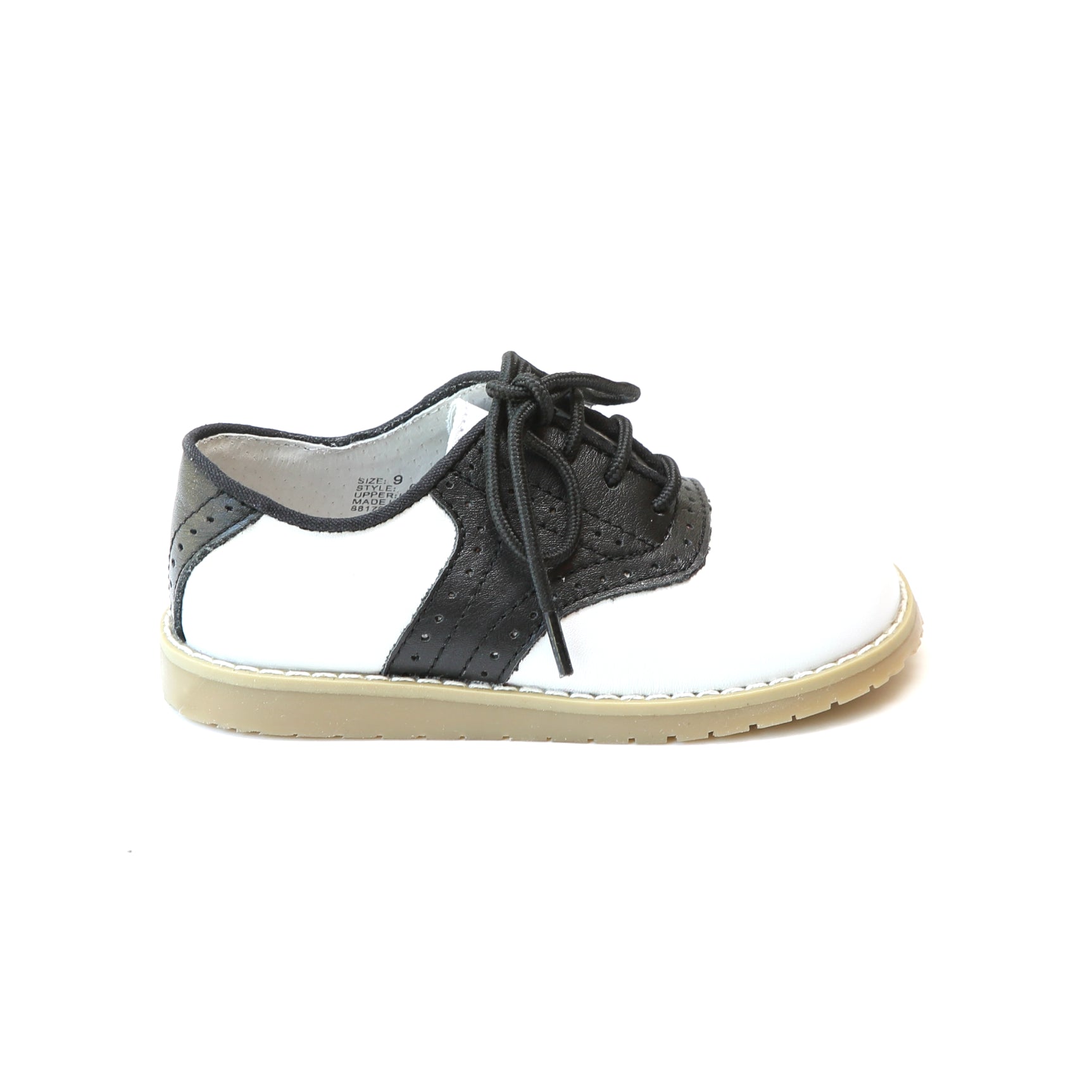 L'Amour Luke Two Tone Leather Saddle Shoe Lace Up Shoes