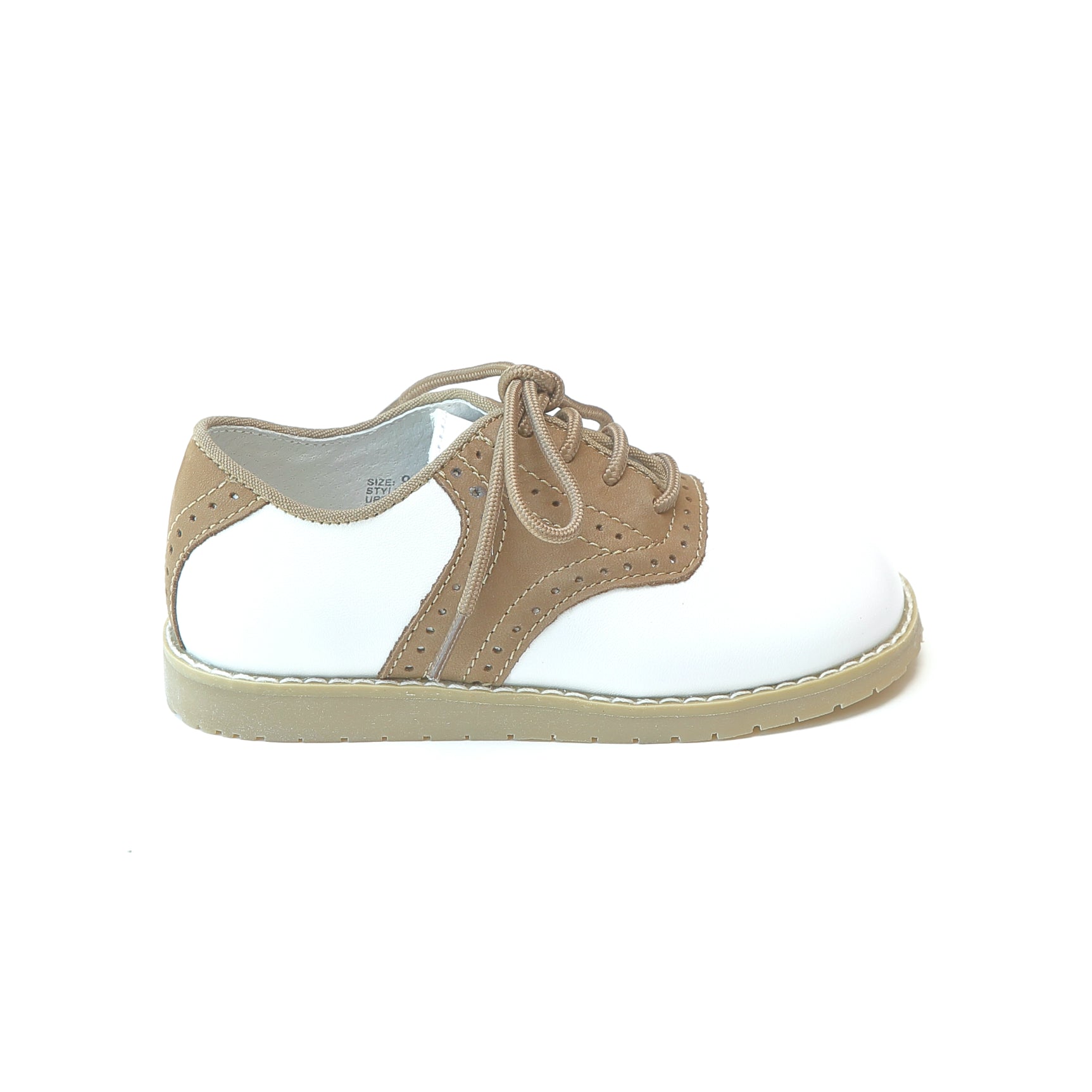 L'Amour Luke Two Tone Leather Saddle Shoe Lace Up Shoes