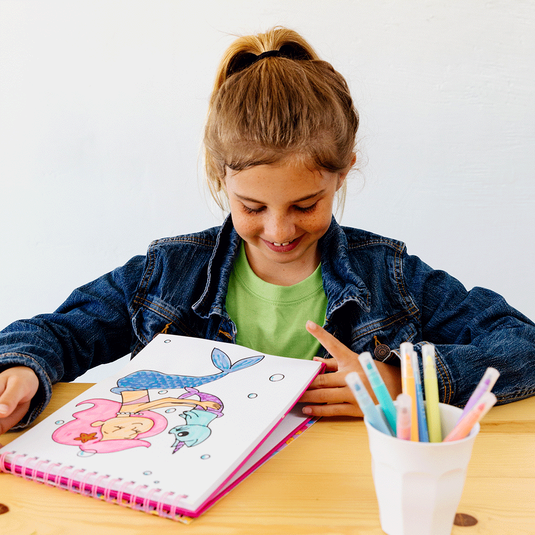 OOLY Sketch & Show Standing Sketchbook - Cute Doodle World Sketch Books