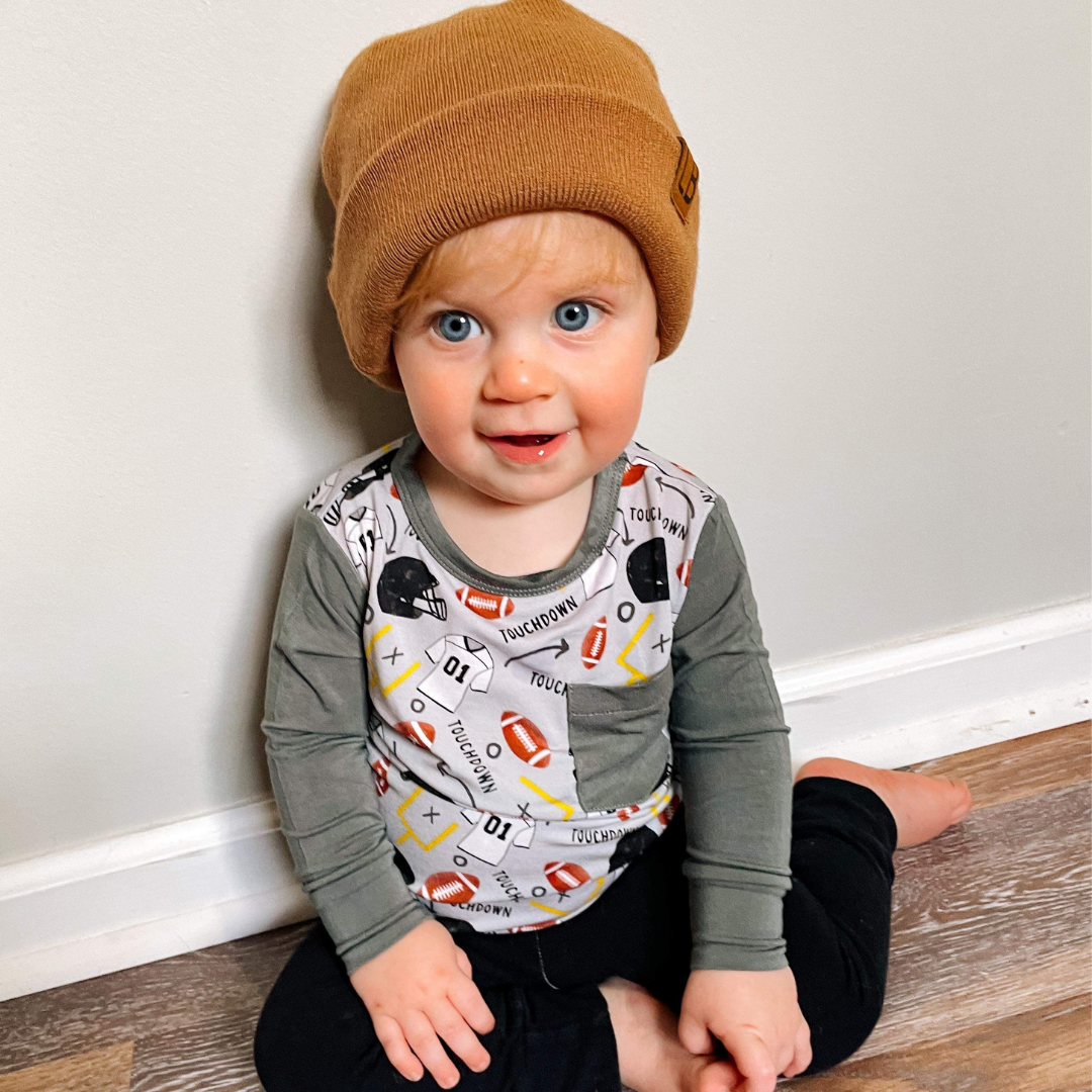 FIRST DOWN Long Sleeve Pocket Tee