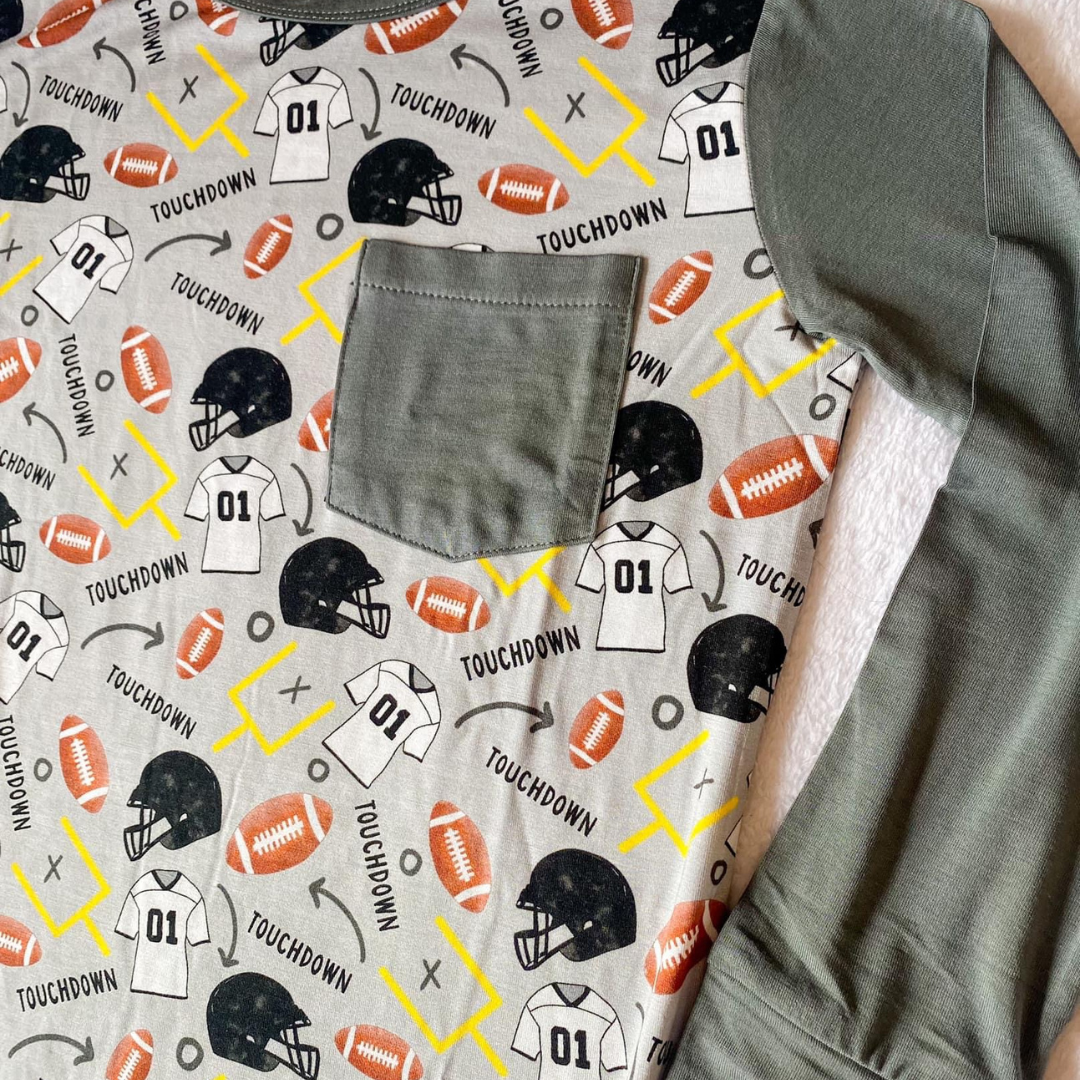 FIRST DOWN Long Sleeve Pocket Tee