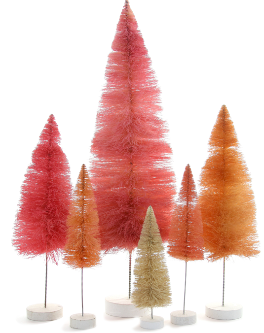 Rainbow Trees Pink Set Of 6