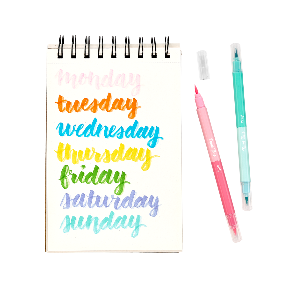 OOLY Dual Tone Double Ended Brush Marker - set of 12/24 colors Brush Sets