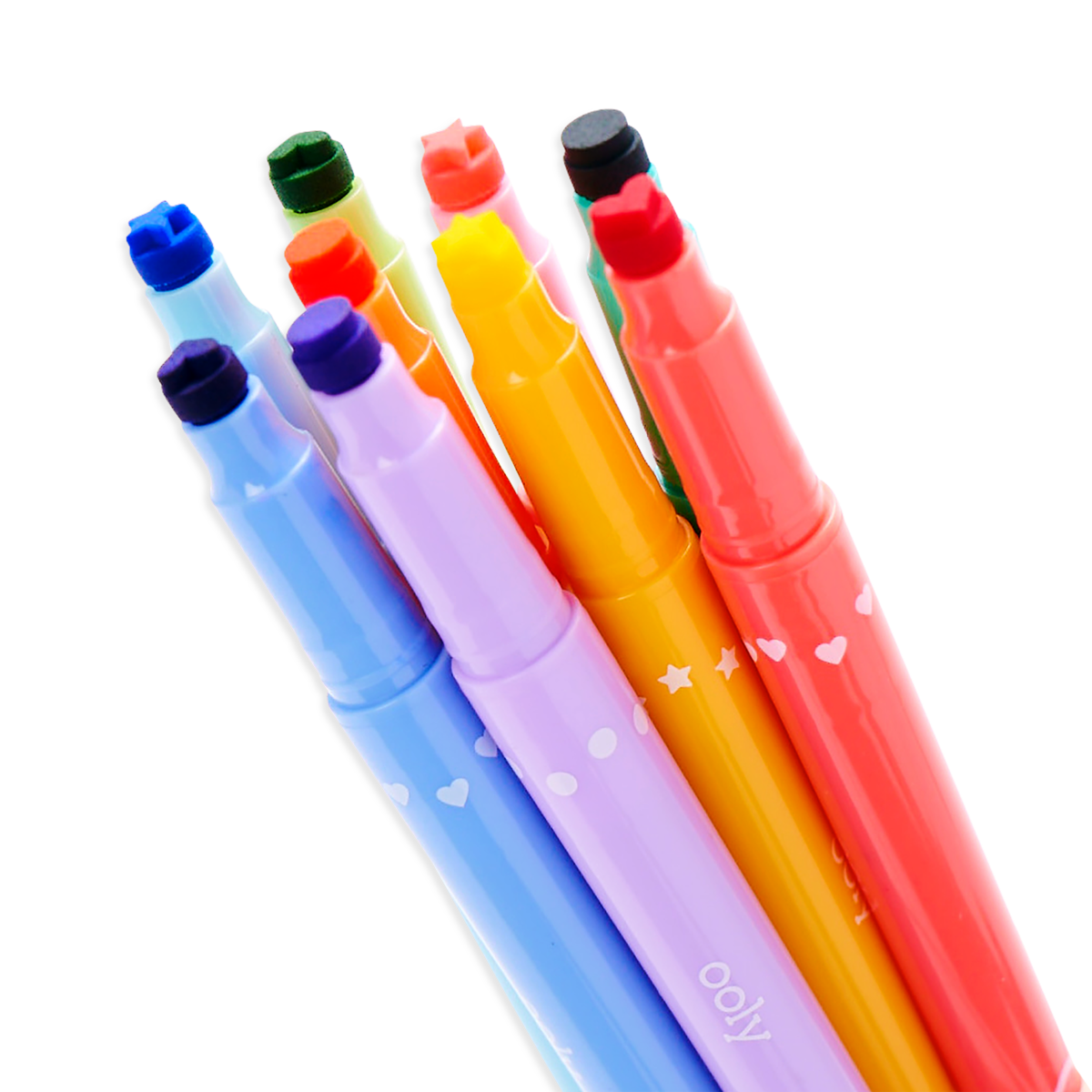 OOLY Confetti Stamp Double-Ended Markers - Set of 9 Markers