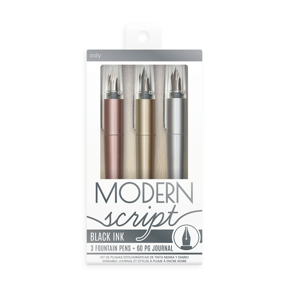OOLY Modern Script Fountain Pens and Journal Notebooks