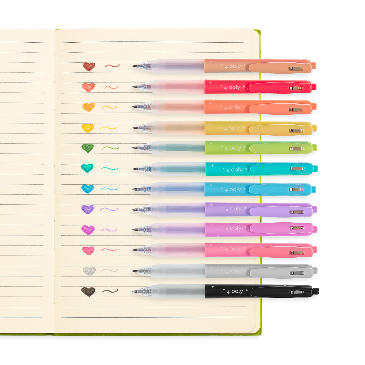 OOLY Oh My Glitter! Retractable Gel Pens - Set of 12 Gel Pens