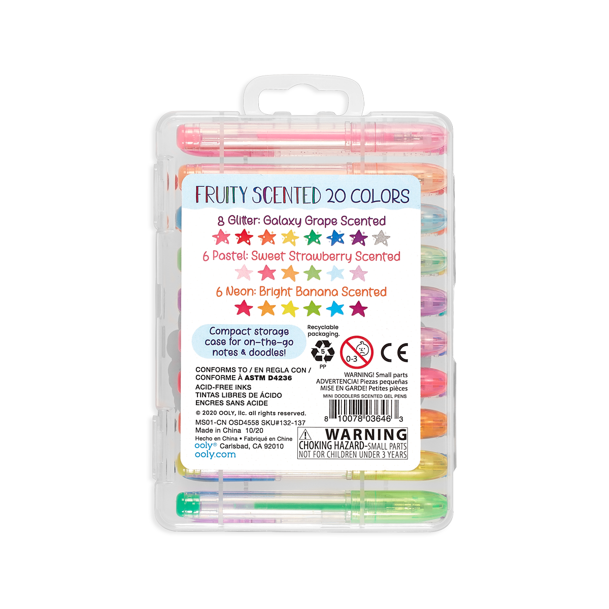 OOLY Mini Doodlers Scented Gel Pens - Set of 20 Gel Pens