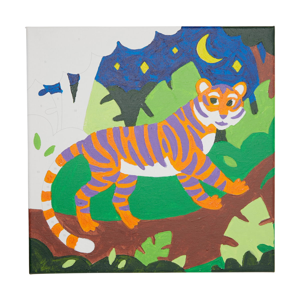 Colorific Canvas Paint By Number Kit - Terrific Tiger