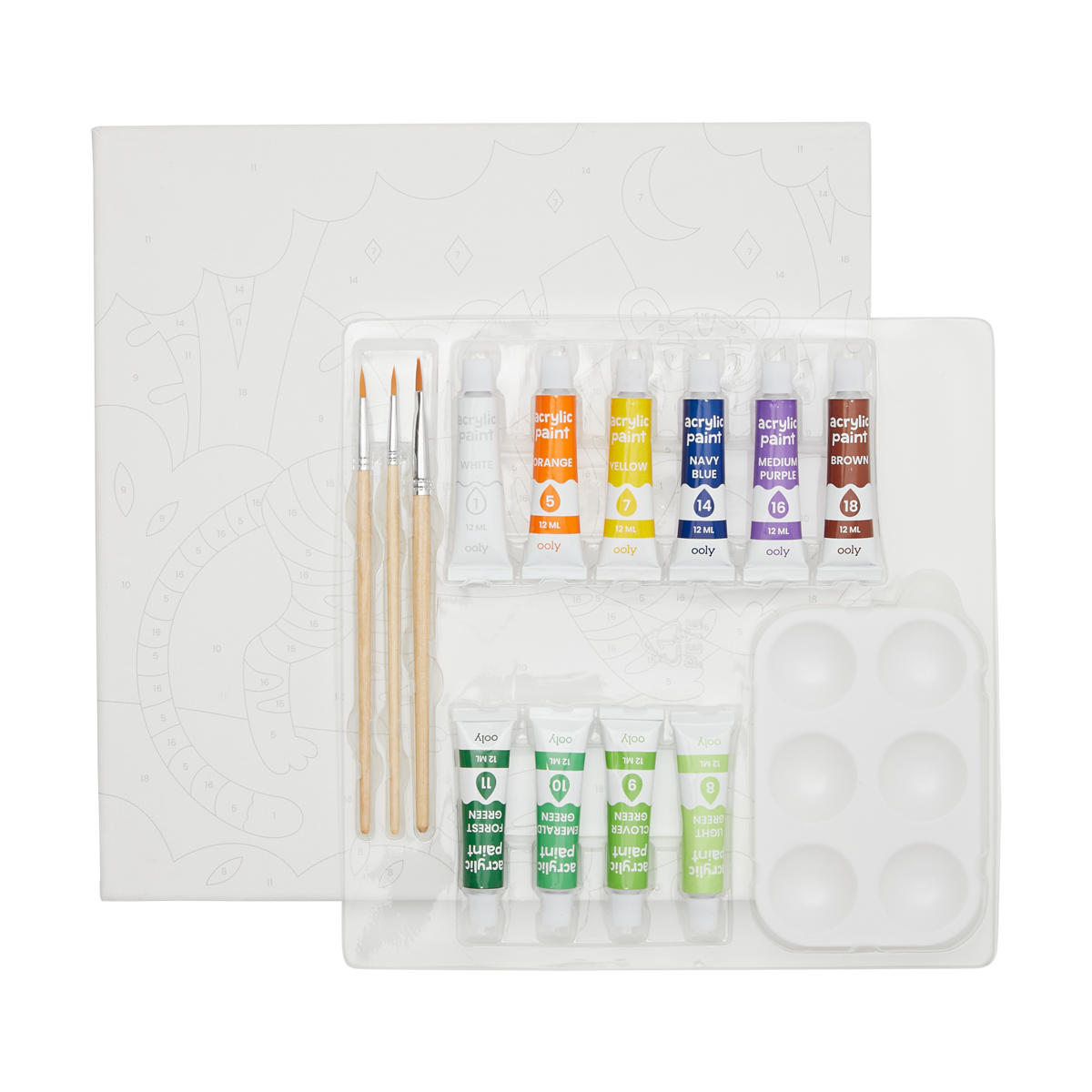 Colorific Canvas Paint By Number Kit - Terrific Tiger