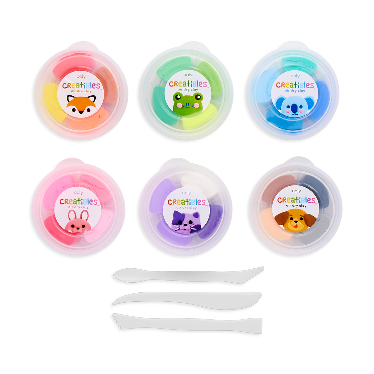 OOLY Creatibles D.I.Y. Air Dry Clay Kit - Set of 24 Colors Clay Kits