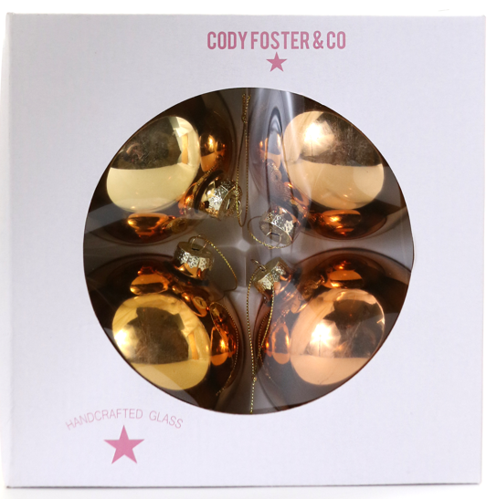 Hue Ornaments Xl Metallic Set Of 4