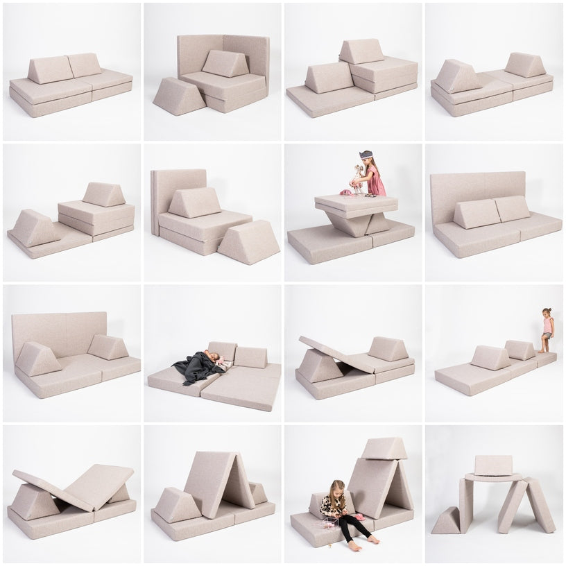 Monboxy OEKO-TEX Play Couch with Fabric Cover
