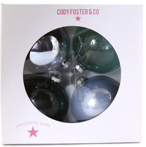 Hue Ornaments Xl Snowfall Set Of 4