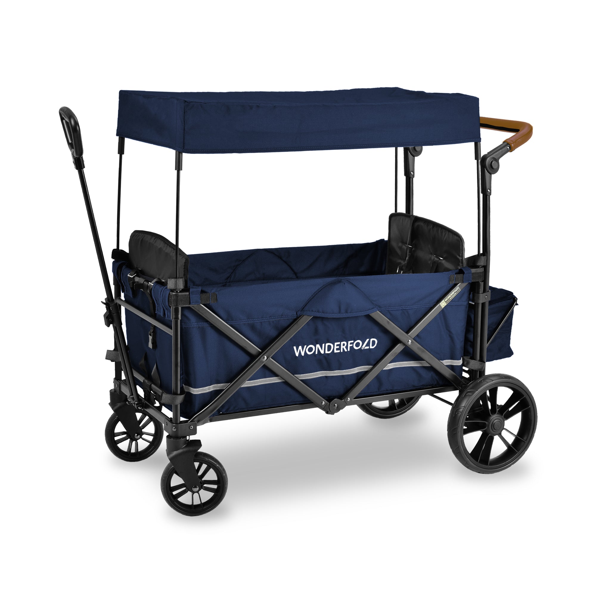 2 seat wagon stroller Wonderfold Wagon X2 Push + Pull Double Stroller Wagon