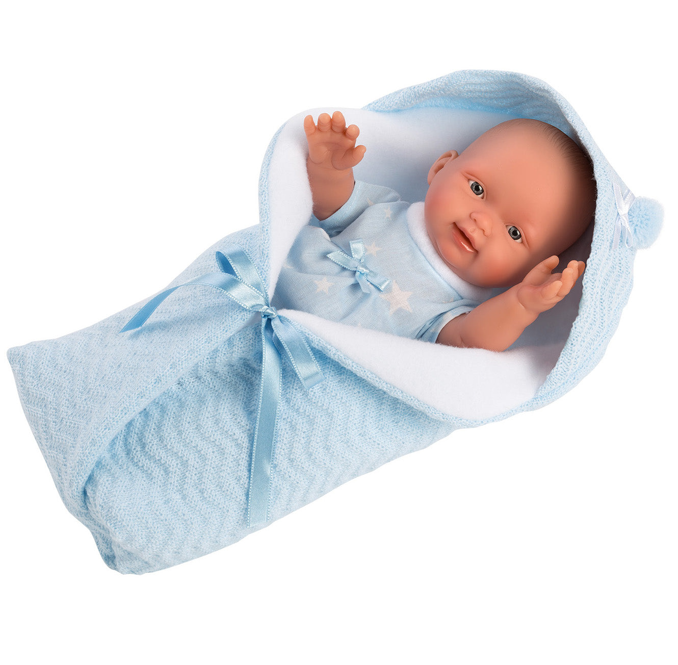 Llorens 10.2" Anatomically-correct Baby Doll Braydon With Swaddle Blanket Dolls