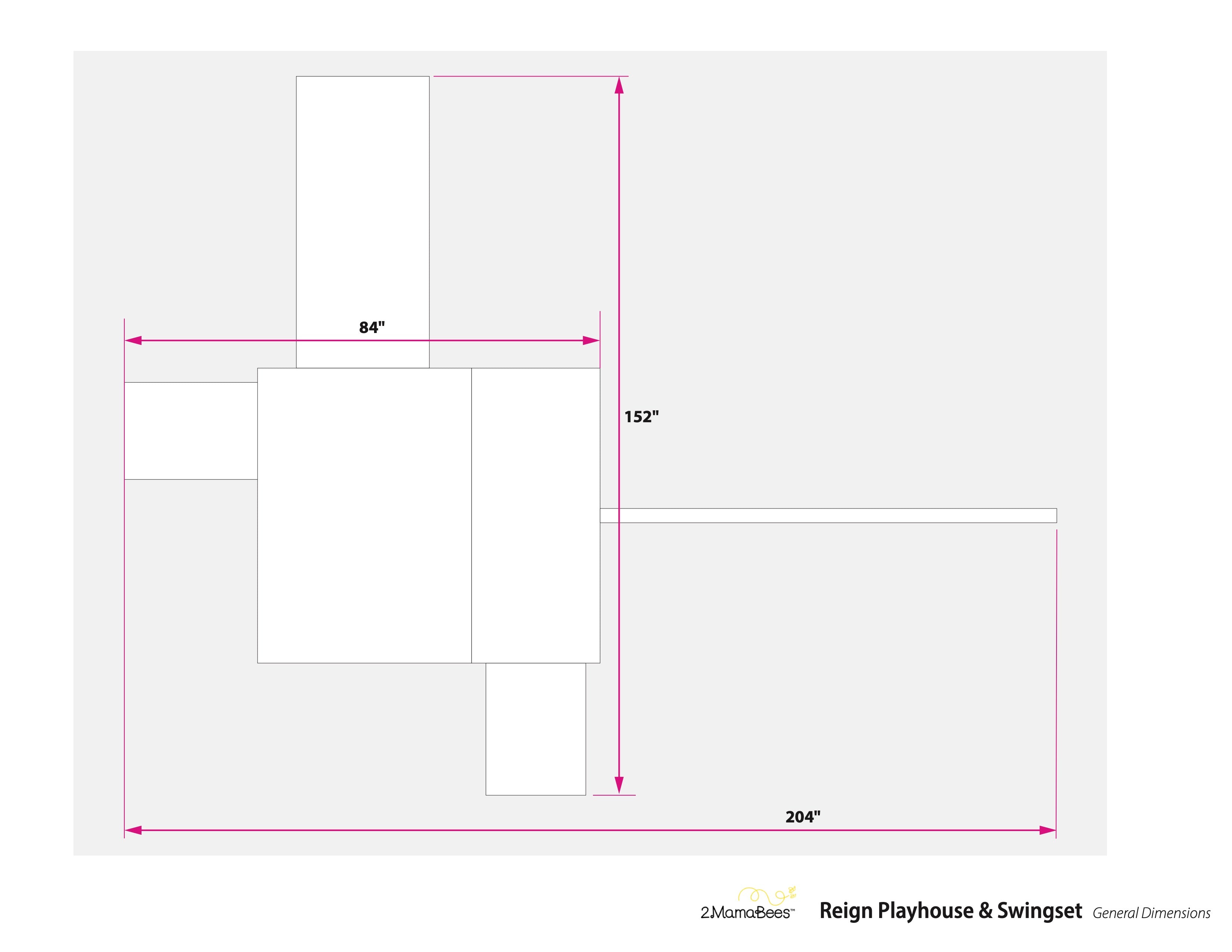 Reign Two Story Modern Wooden Outdoor Playhouse With Slide