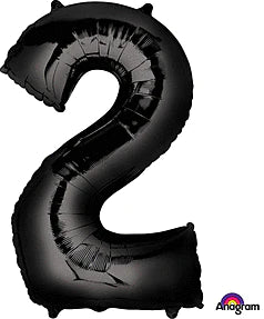 34" Large Black Number Balloons (anagram)
