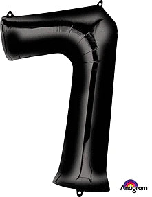 34" Large Black Number Balloons (anagram)