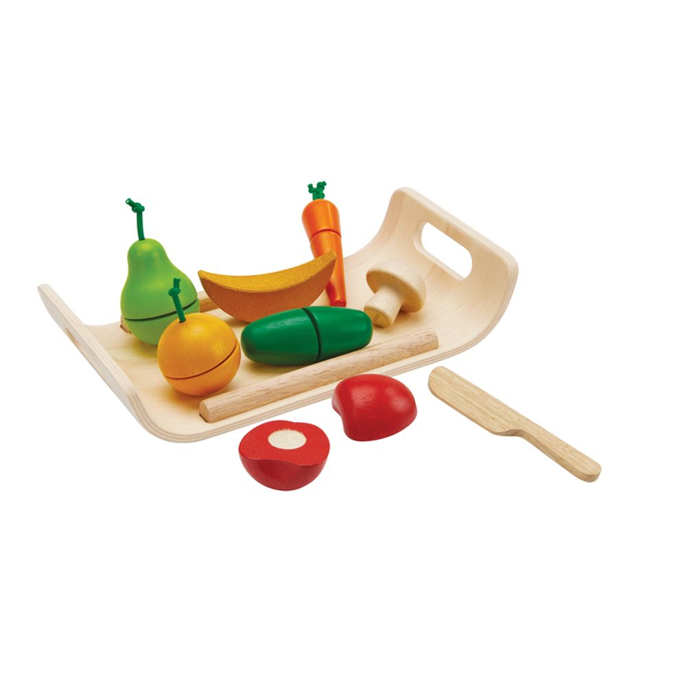 PlanToys Assorted Fruit & Vegetable Play Food