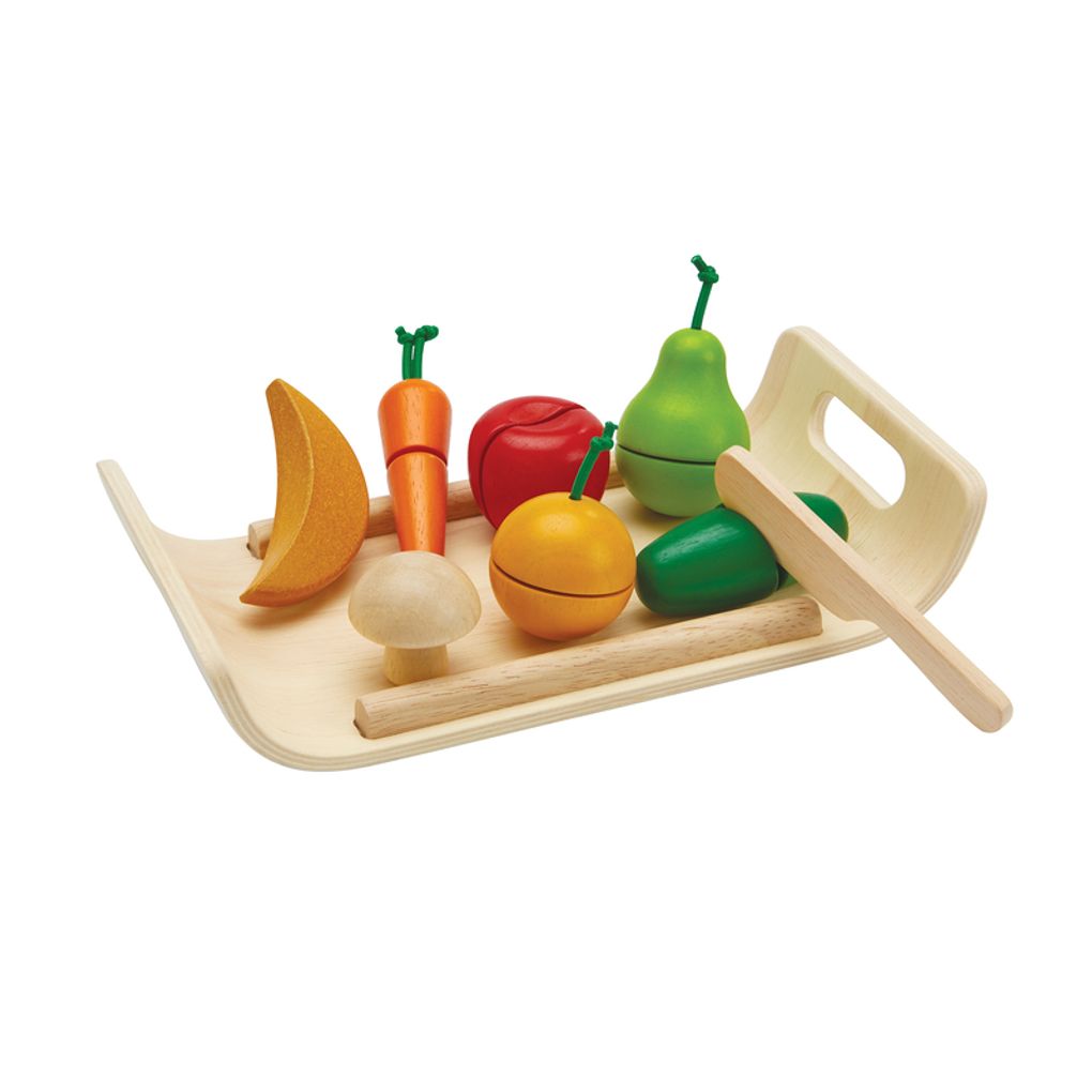 PlanToys Assorted Fruit & Vegetable Play Food