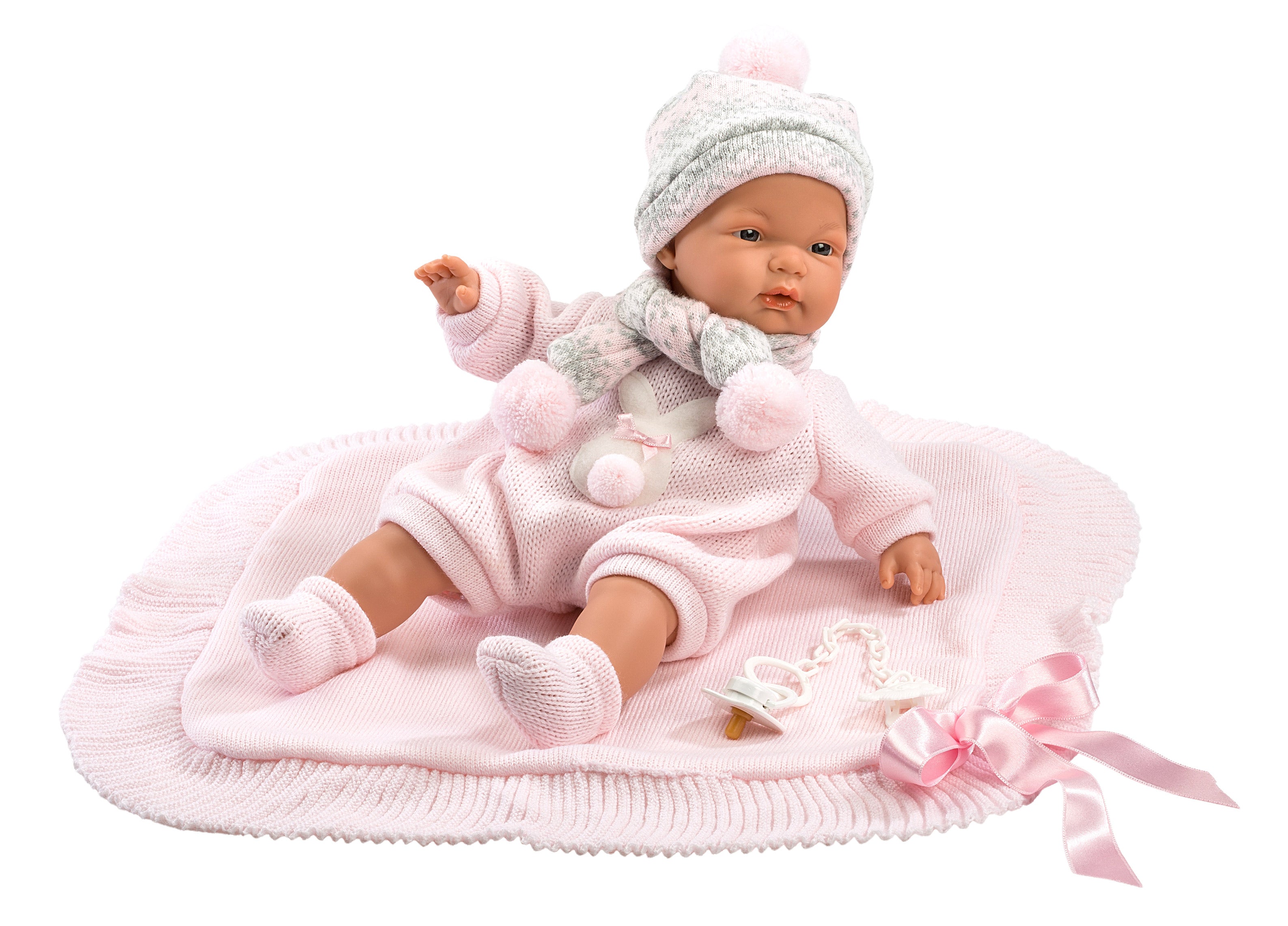 Llorens 15" Soft Body Crying Baby Doll Tatiana with Blanket Dolls