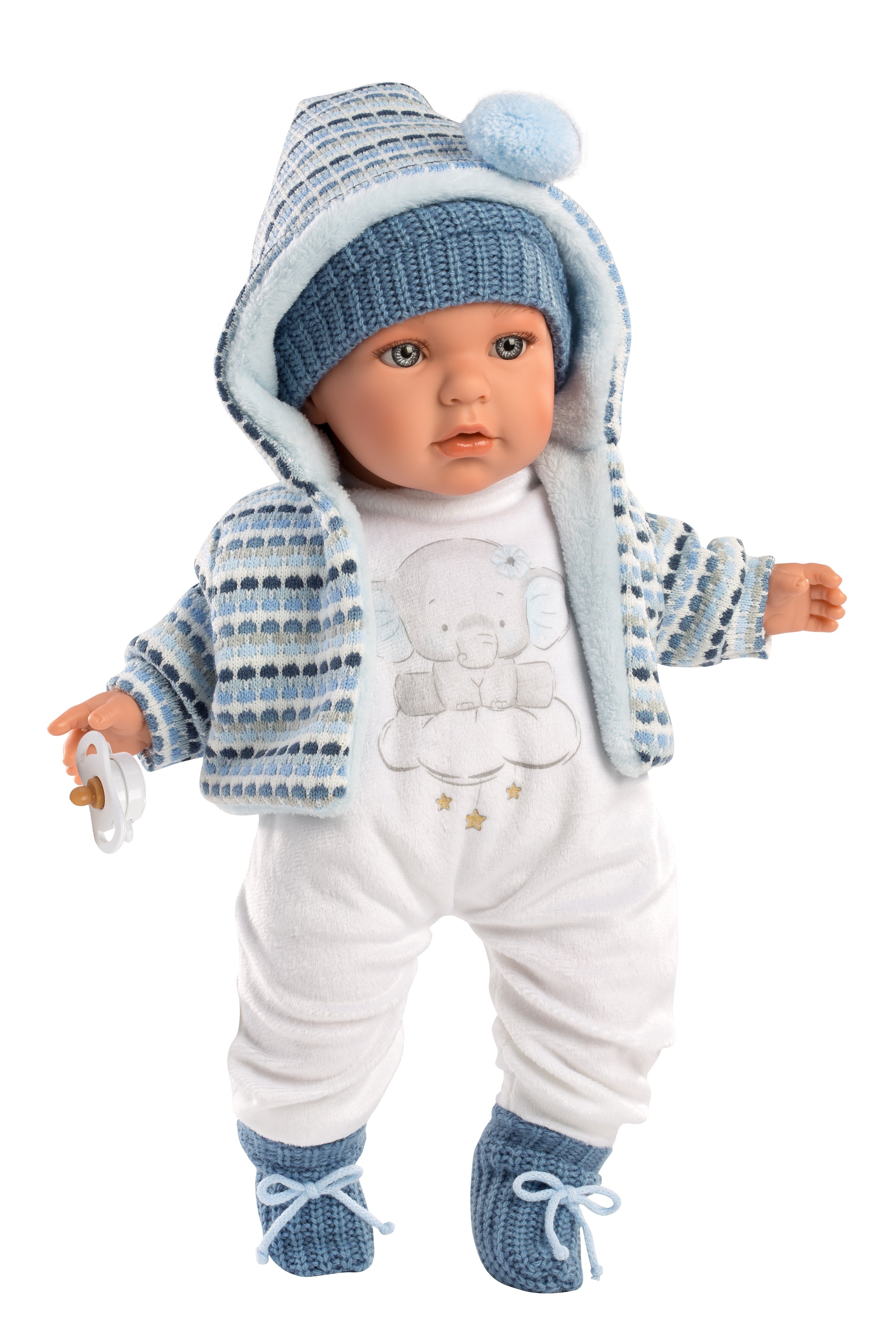 Llorens 16.5" Soft Body Crying Baby Doll Enzo Dolls