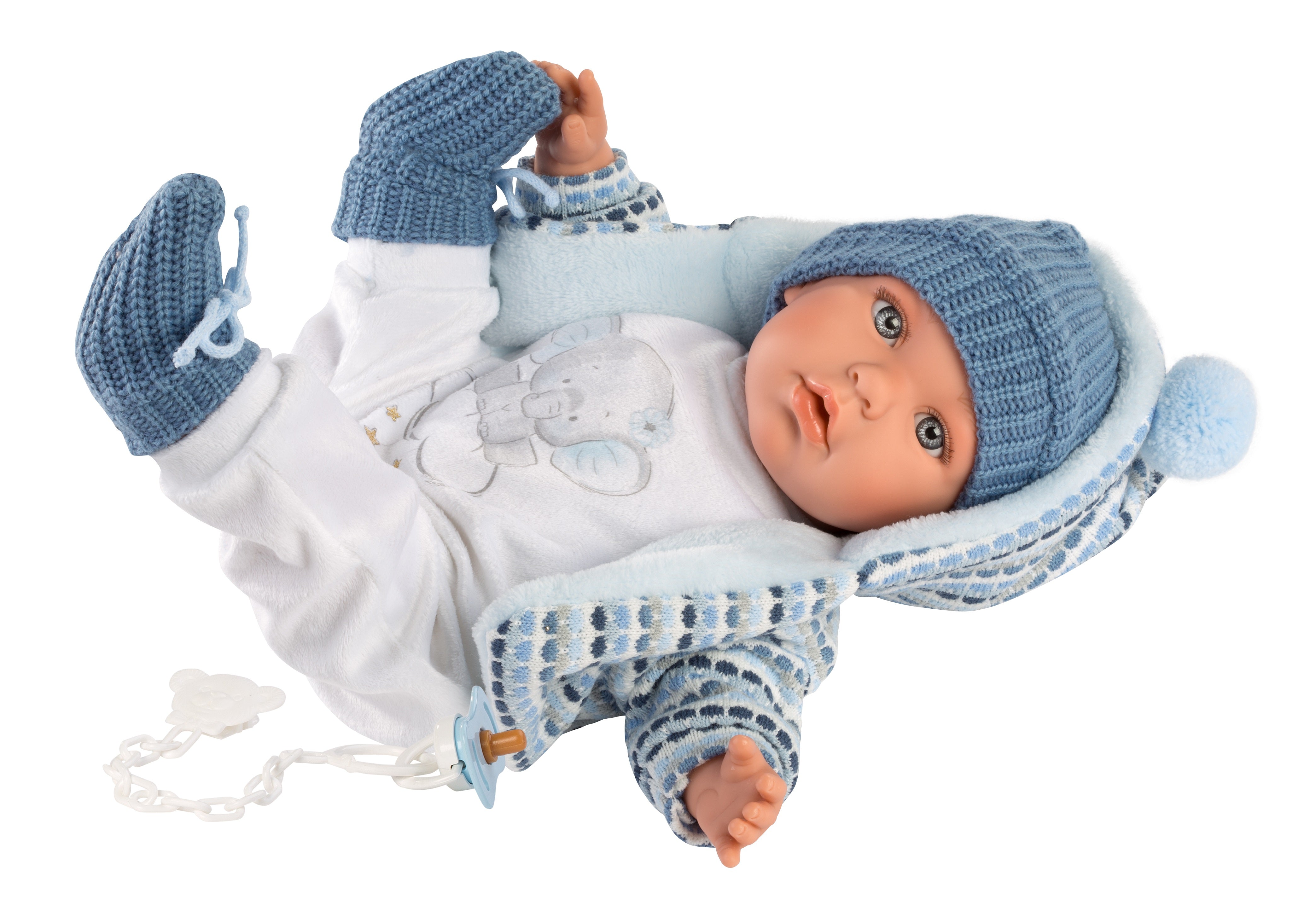 Llorens 16.5" Soft Body Crying Baby Doll Enzo Dolls