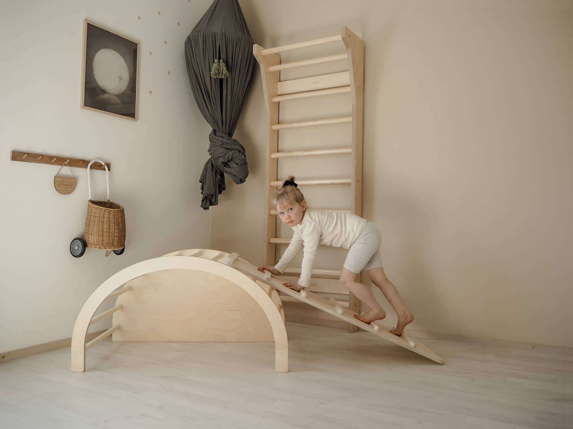 FitWood Luoto Climbing Arch & Rocker Pikler Triangles