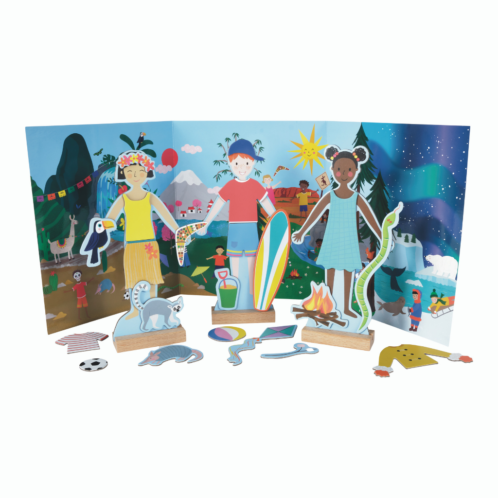 Magnetic Dress Up One World - Wooden Toy