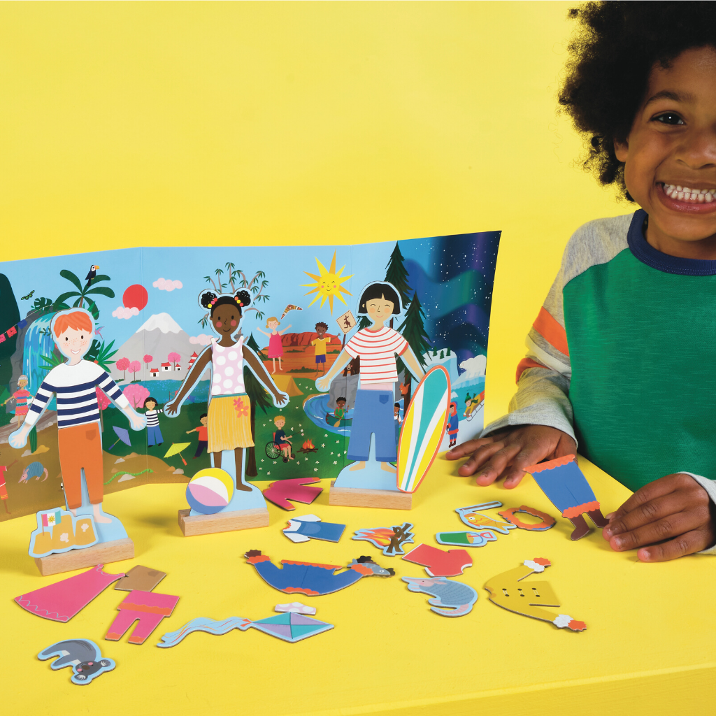 Magnetic Dress Up One World - Wooden Toy