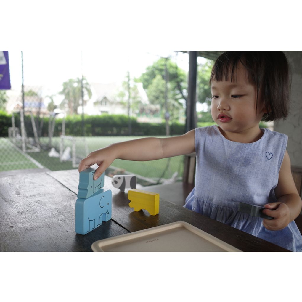 PlanToys Animal Puzzle Game Shape Matching Puzzle