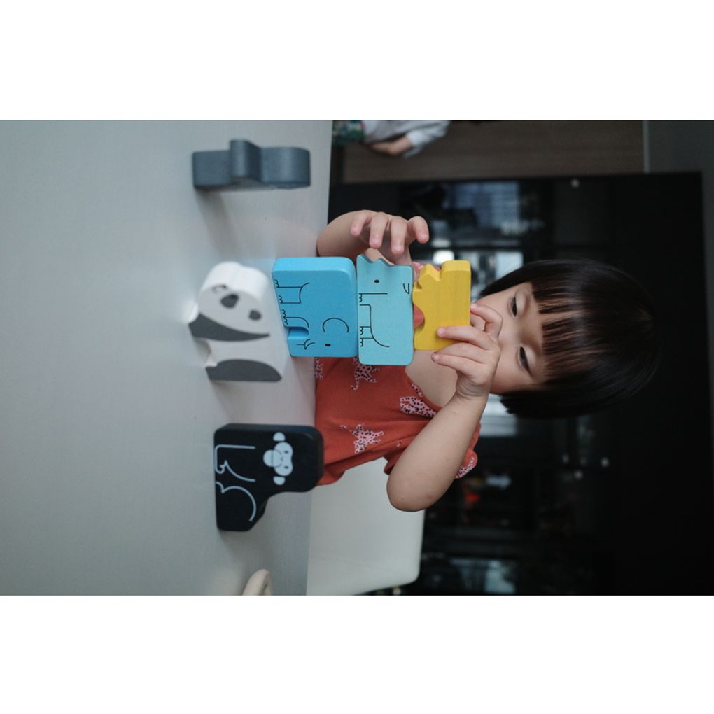 PlanToys Animal Puzzle Game Shape Matching Puzzle