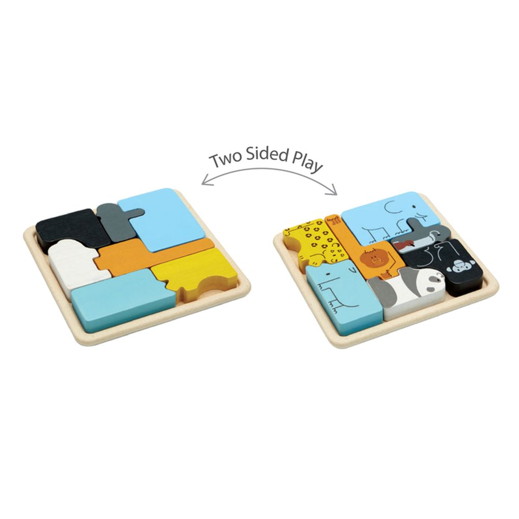 PlanToys Animal Puzzle Game Shape Matching Puzzle